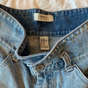 High waisted light Jean shorts forever 21